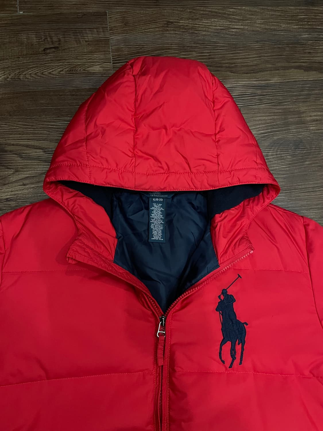 폴로 랄프로렌 빅포니 다운 패딩 푸퍼 자켓 레드 상품이미지2