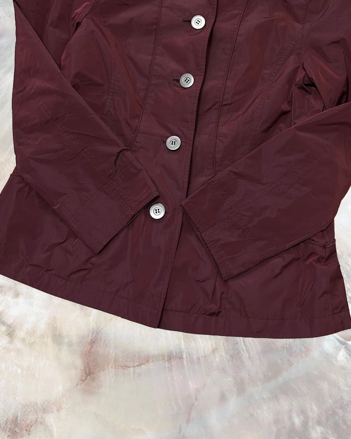 빈티지 폴리 버건디 자켓  상품이미지3