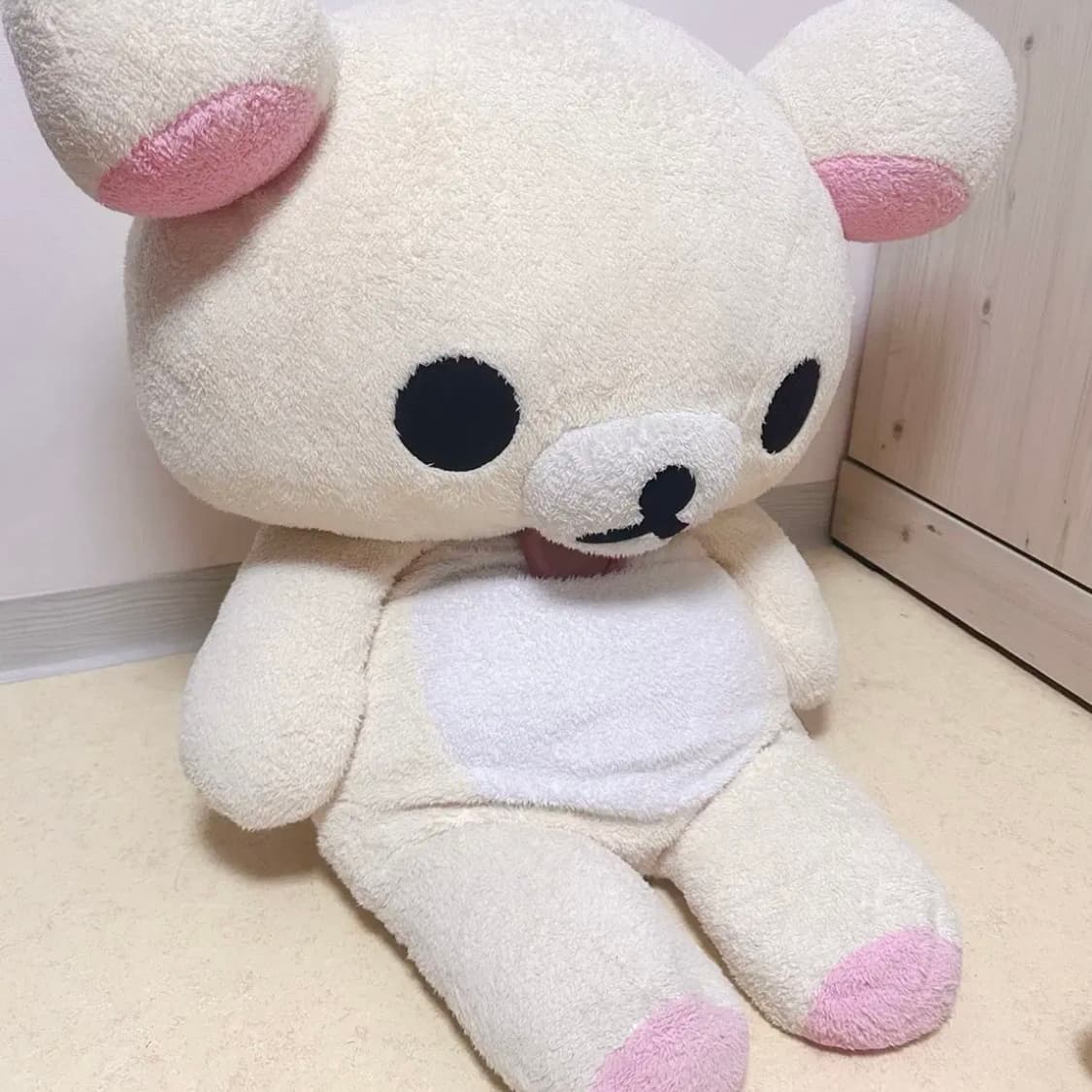 마지막 할인1/16,일괄)산엑스 100cm 장모 특대 코리락쿠마 후와 상품이미지3