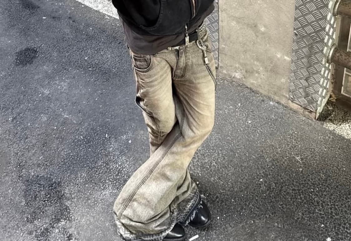 [1] 에모스탠스클럽 플레어진 베이지 상품이미지2