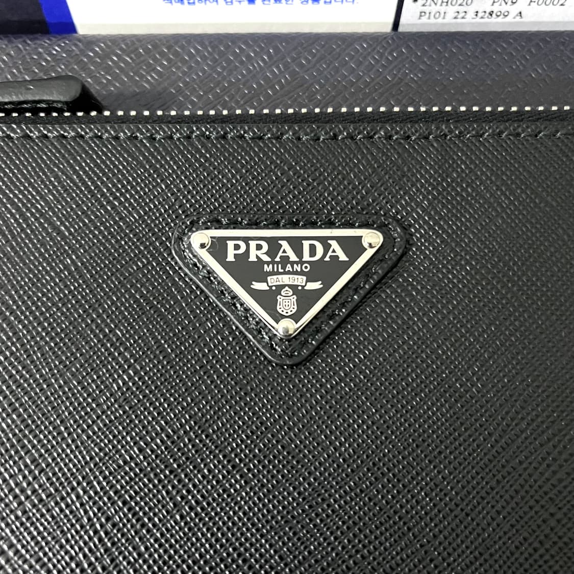 [S급/정품] 프라다 사피아노 블랙 미니 클러치 파우치 상품이미지4