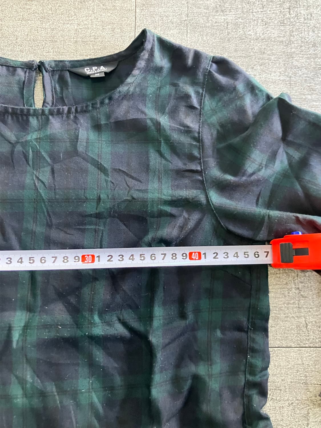 일본빈티지 Cpa 하구미모리걸 페어리 퍼퓰럼 타탄체크블라우스 코이세이오 상품이미지2