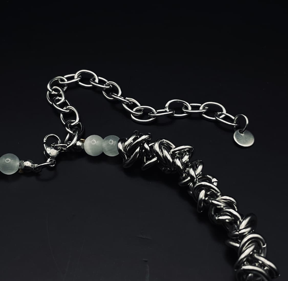 pcr Sky gemstone twisted chain necklace 상품이미지7