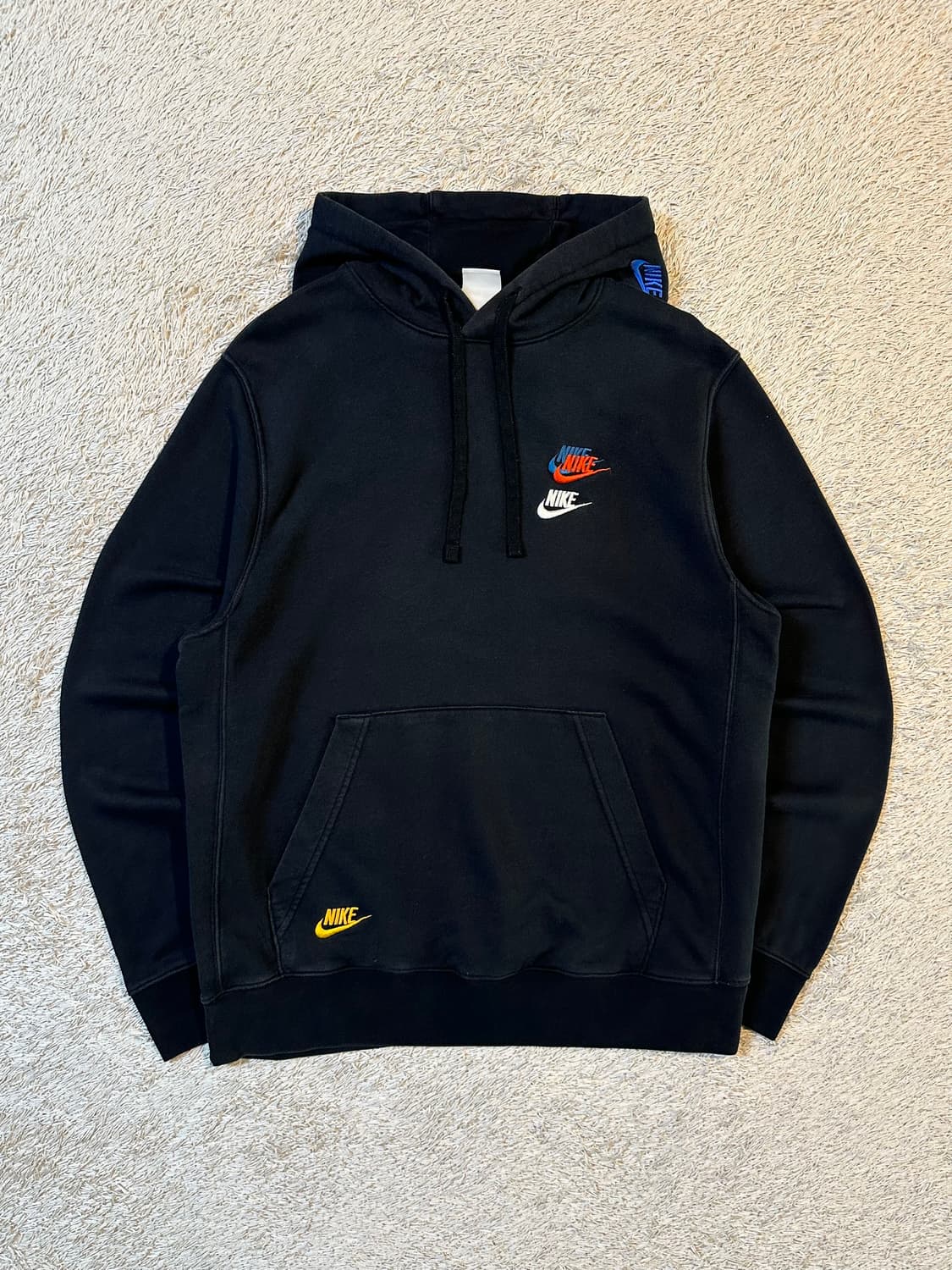 나이키 신형 NSW 멀티로고 에센셜 프렌치 테리 후드티 블랙 상품이미지1