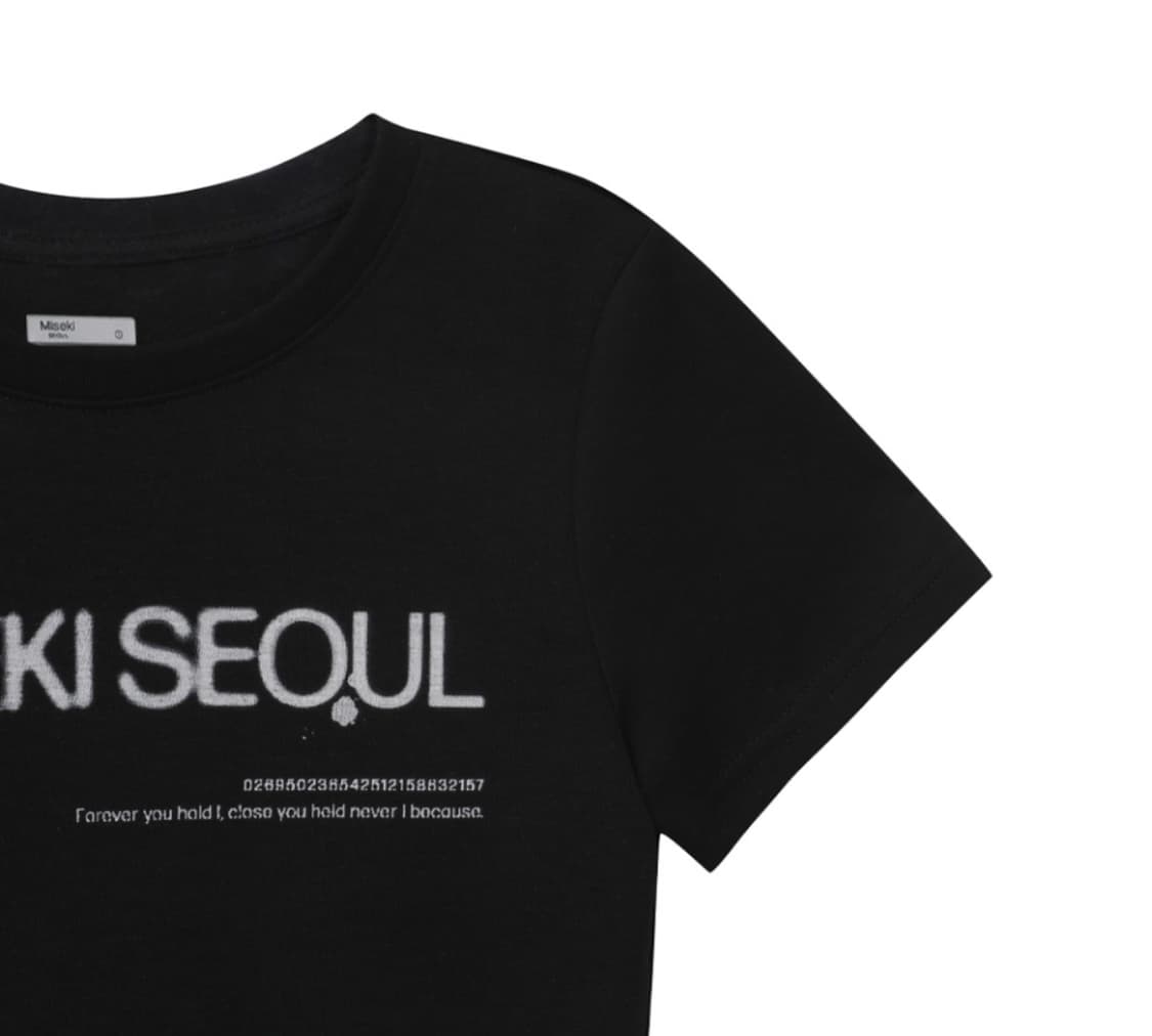 미세키서울 Logo short sleeves BLACK 상품이미지3
