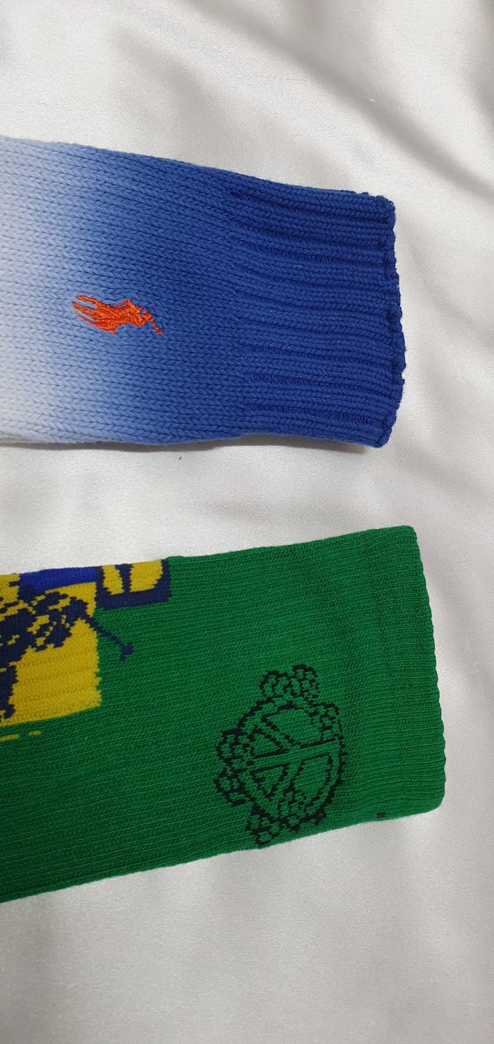 블루 옐로우 화이트 그린 폴로 랄프로렌 양말 상품이미지4