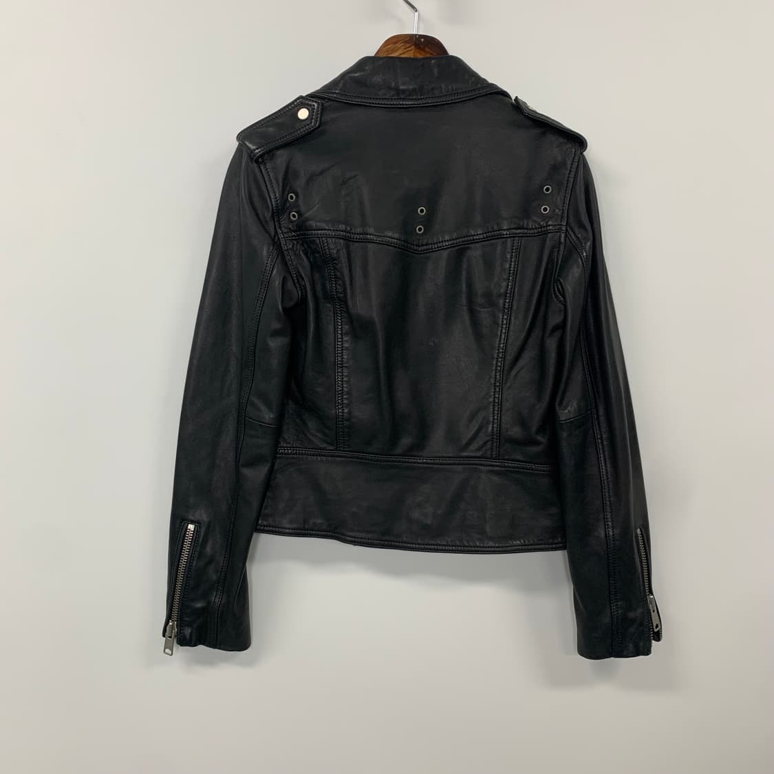 올세인츠 블랙 양가죽 레더 자켓 상품이미지4