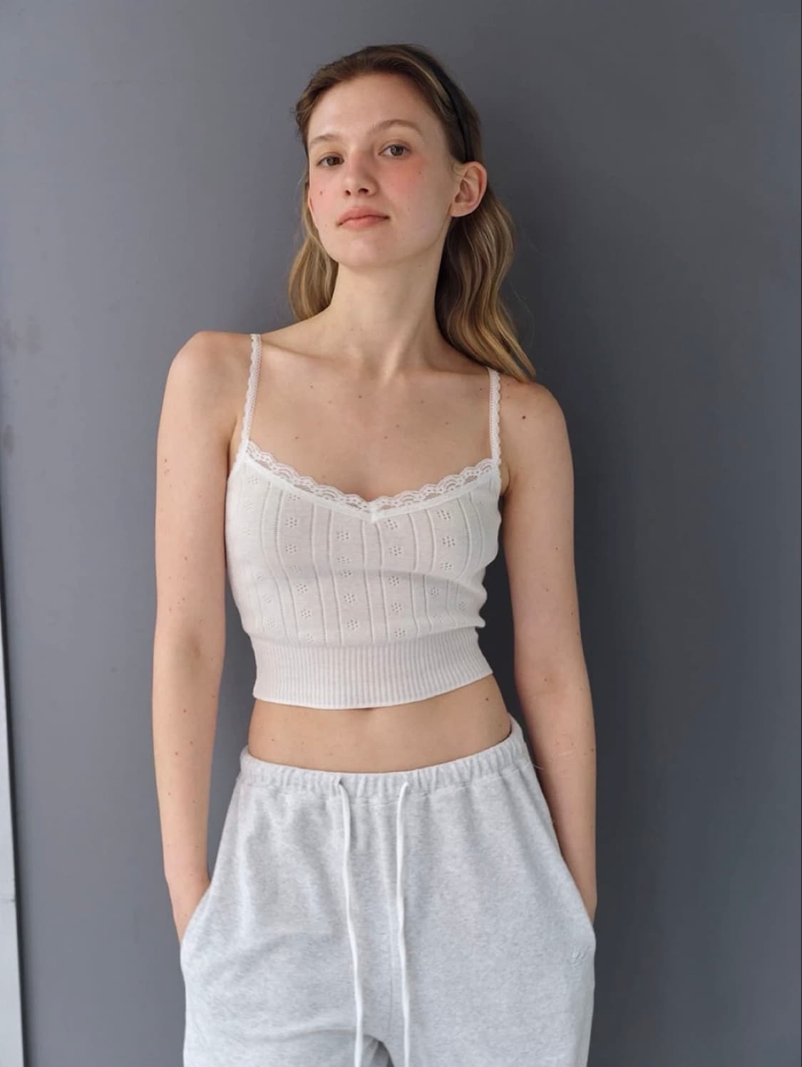 (포장째새상품) 릴리코츠 아일렛 나시 Eyelet Sleeveless 상품이미지2