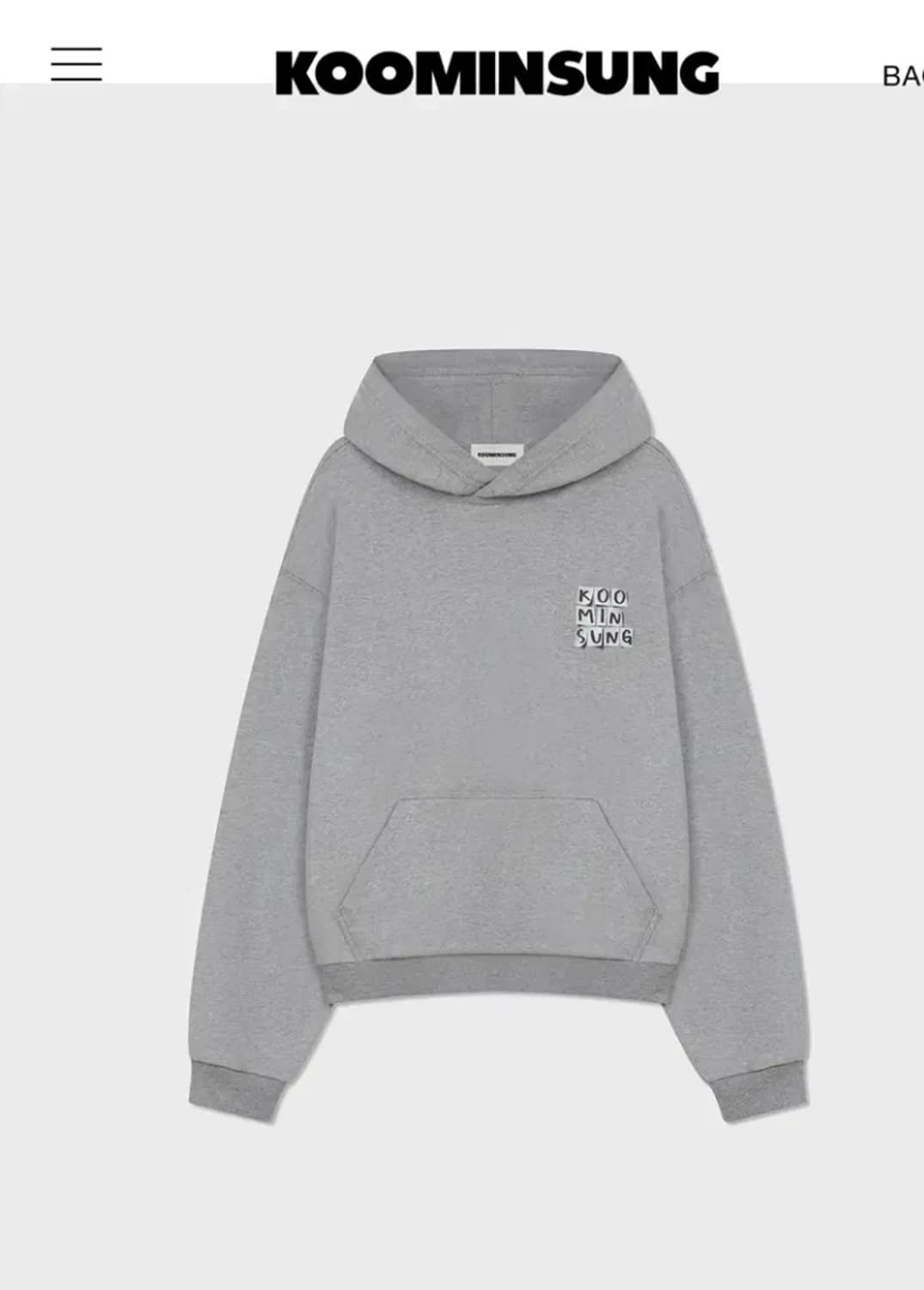 구민성 스티커 후드티 상품이미지2