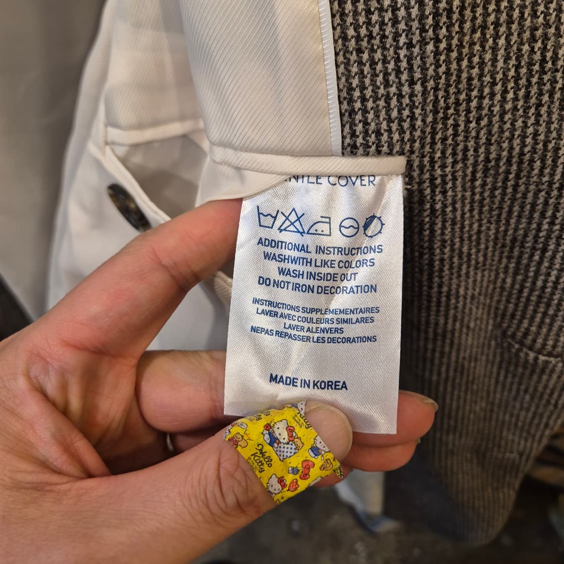 L(착샷잇음) 하운드체크 울 블레이져  상품이미지5