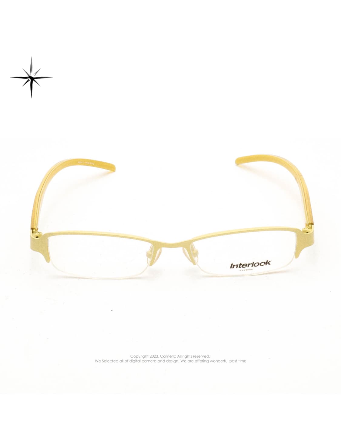 (Made in Hong Kong)Interlook 💛반무테 빈티지안경 상품이미지2