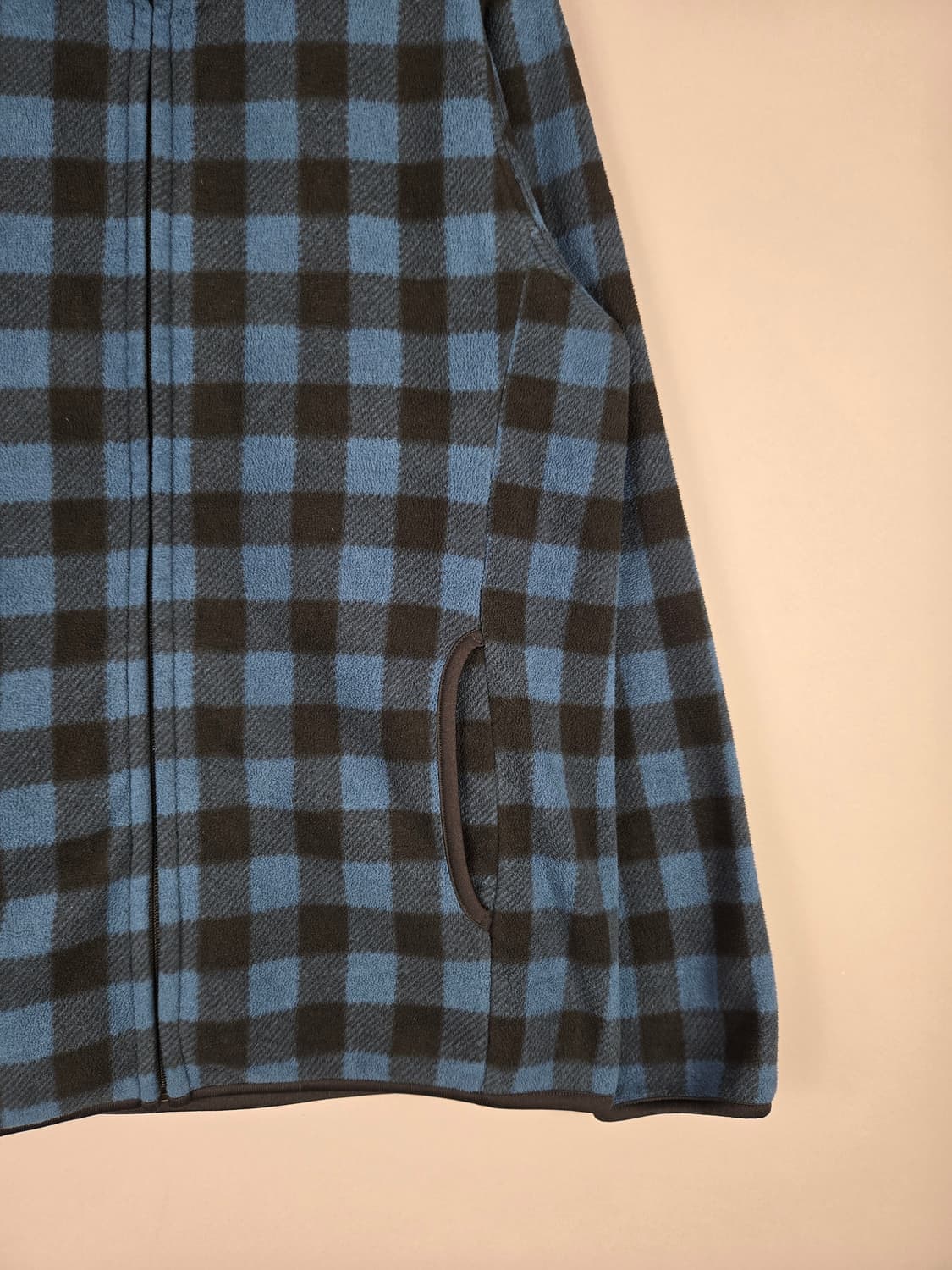 [무료배송]유니클로 L 남성 타탄 체크 후리스 집업 자켓 상품이미지3