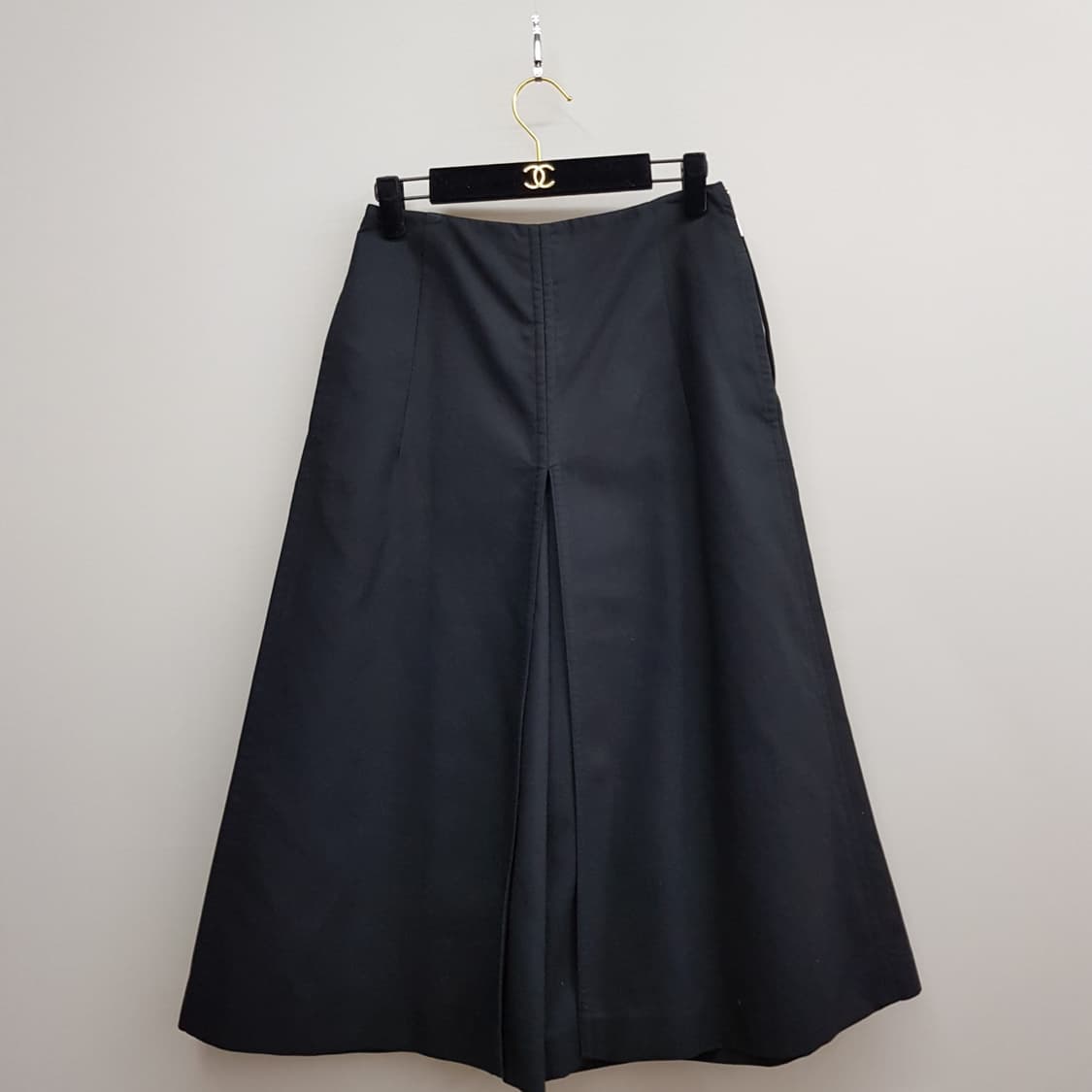 질샌더 JIL SANDER 블랙 코튼 플리츠 와이드 팬츠 32사이즈 상품이미지1