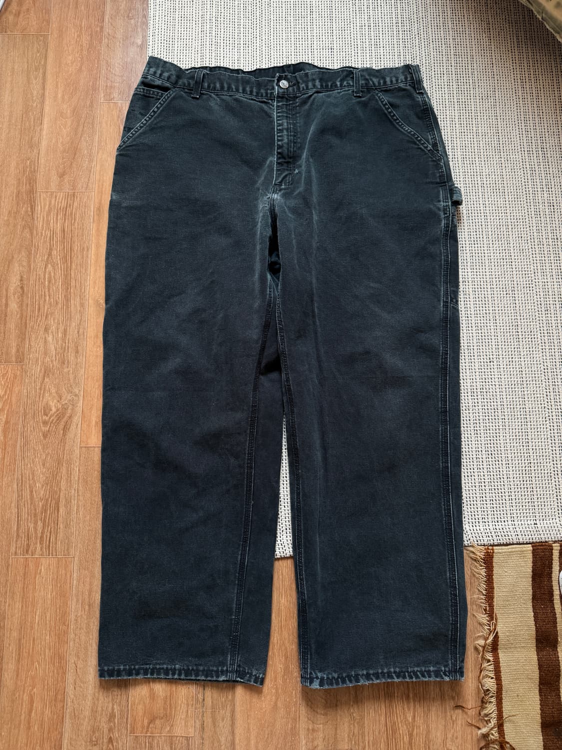 칼하트 싱글니 워싱 블랙 팬츠 상품이미지1