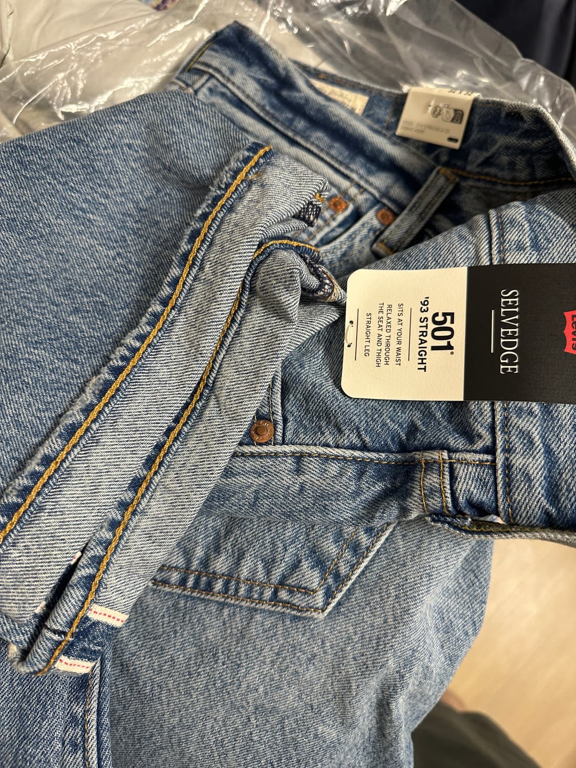 리바이스 501 '93 스트레이트핏 셀비지 청바지 상품이미지1