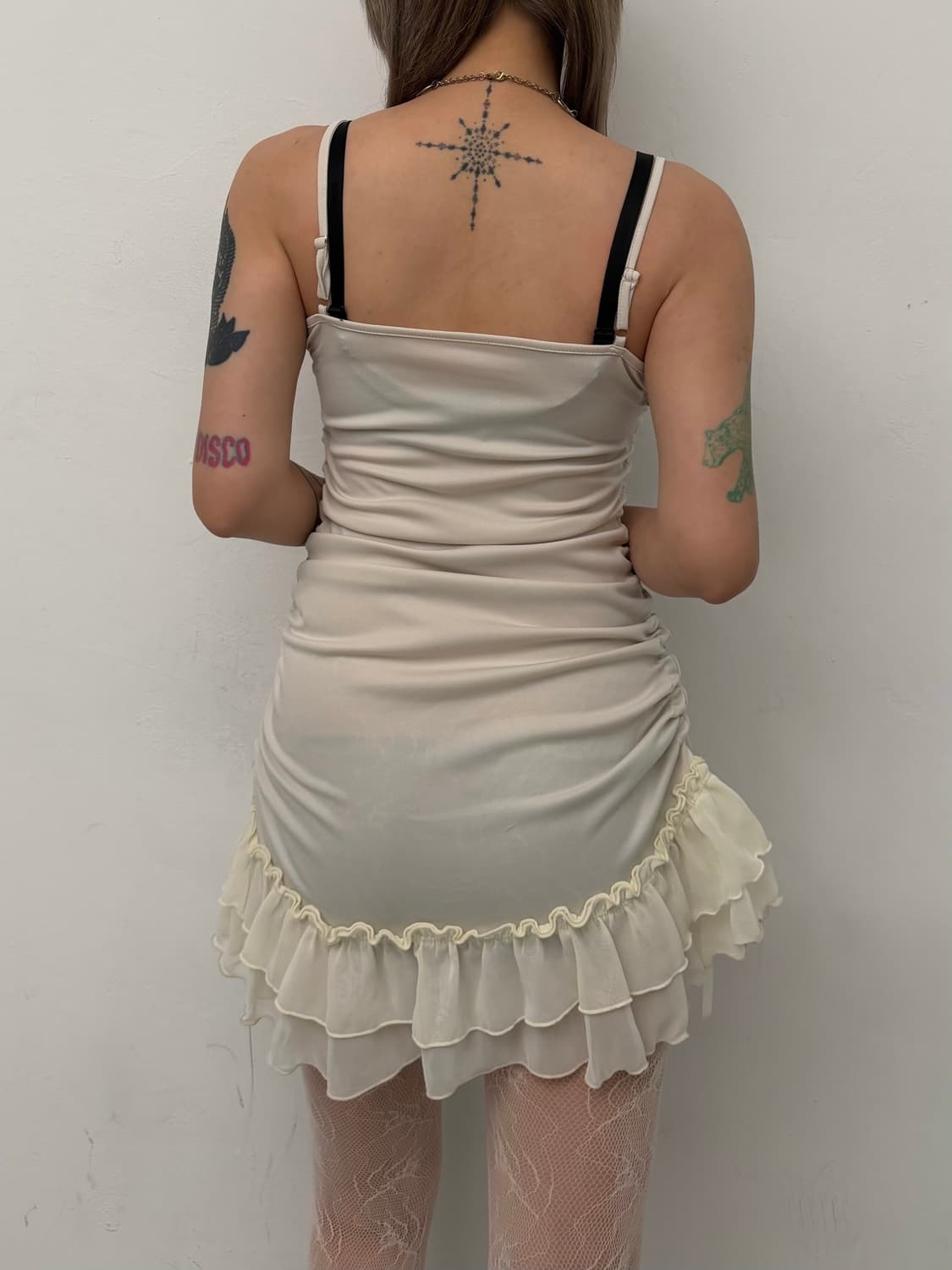 캣 프린팅 셔링 슬립 드레스 상품이미지4