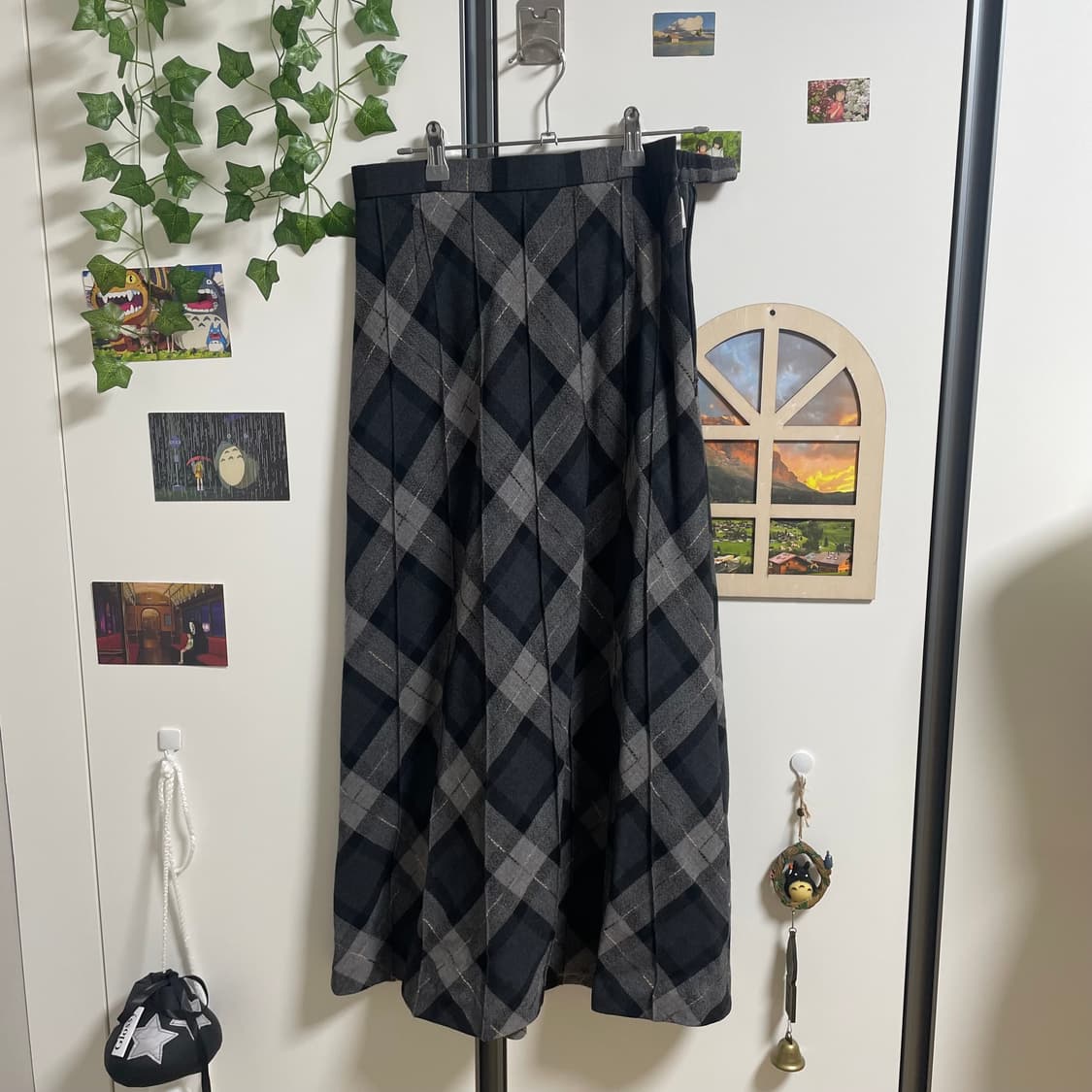 체크 롱스커트 상품이미지1