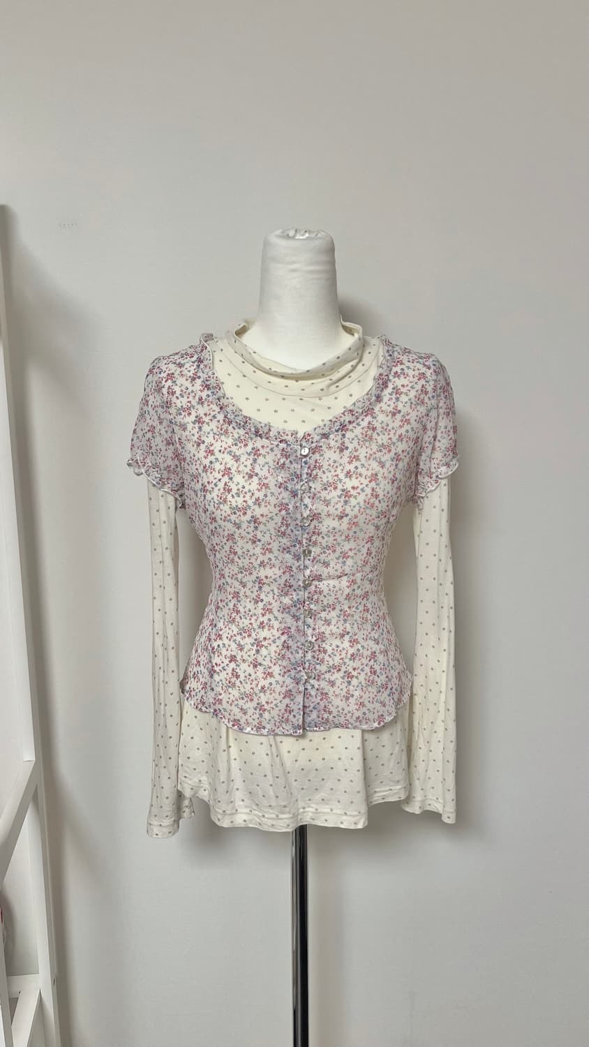 일본빈티지 플라워 모리걸 레이어드 세트 상품이미지1