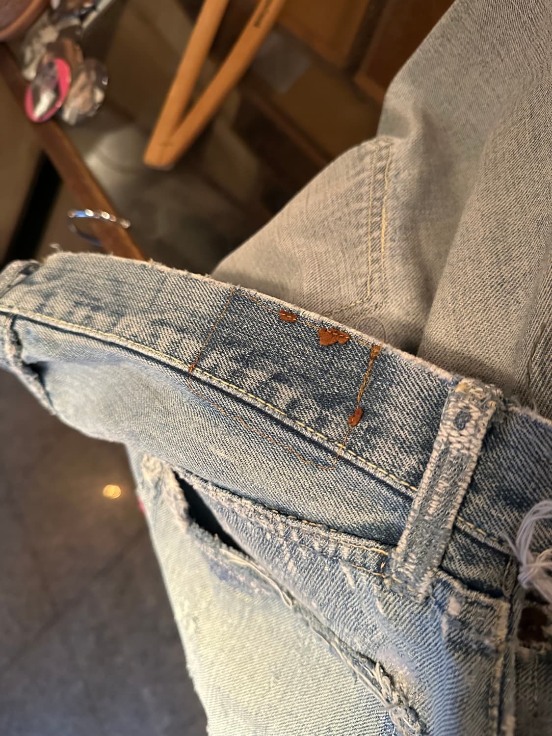 50s USA 빈티지 리바이스 501XX 오리지널 셀비지 데님 팬츠 상품이미지8