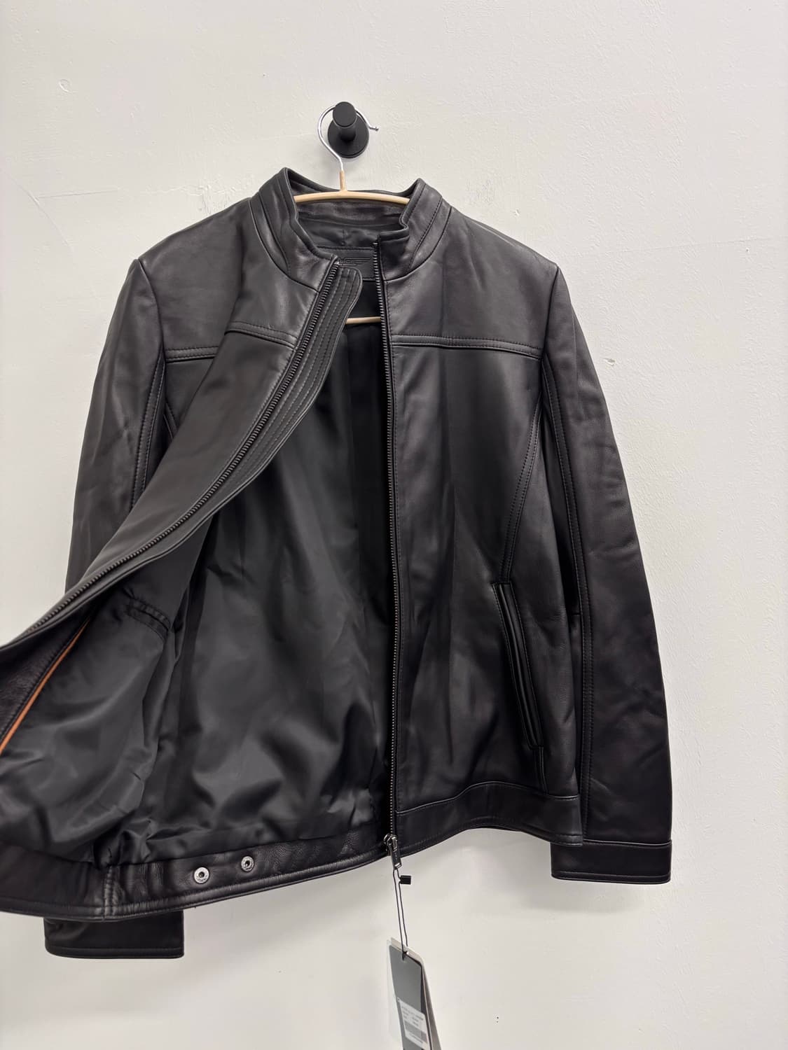 [새상품] 폴리스(POLICE) 양가죽 스탠드칼라 미니멀 레더 자켓 상품이미지2