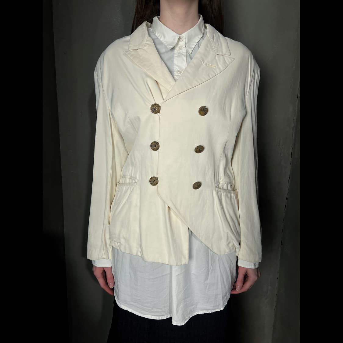 80s 요지 야마모토 더블 브레스티드 자켓 상품이미지2