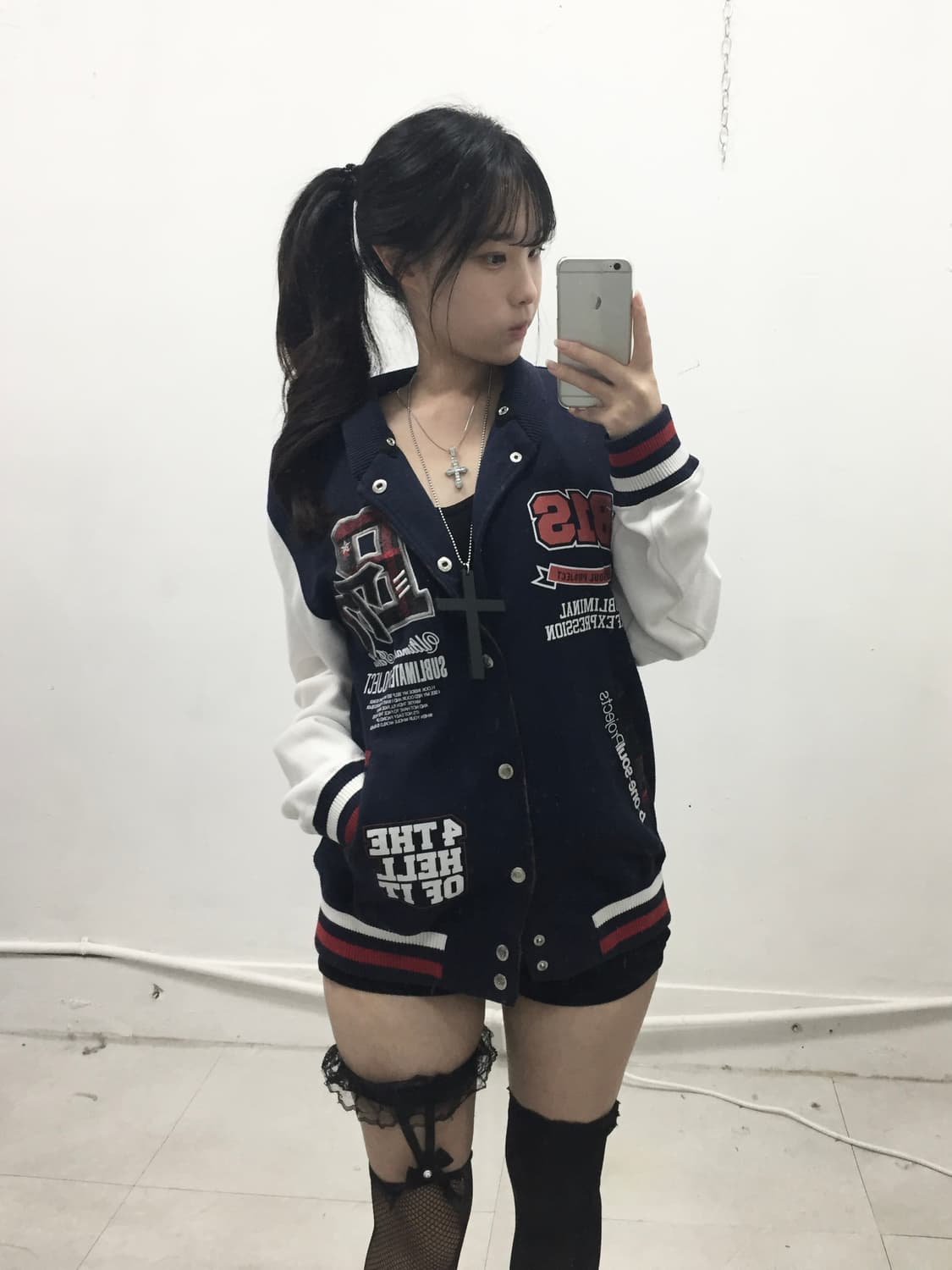 [JPN] y2k 펑크 레터링 스타디움 자켓 상품이미지1