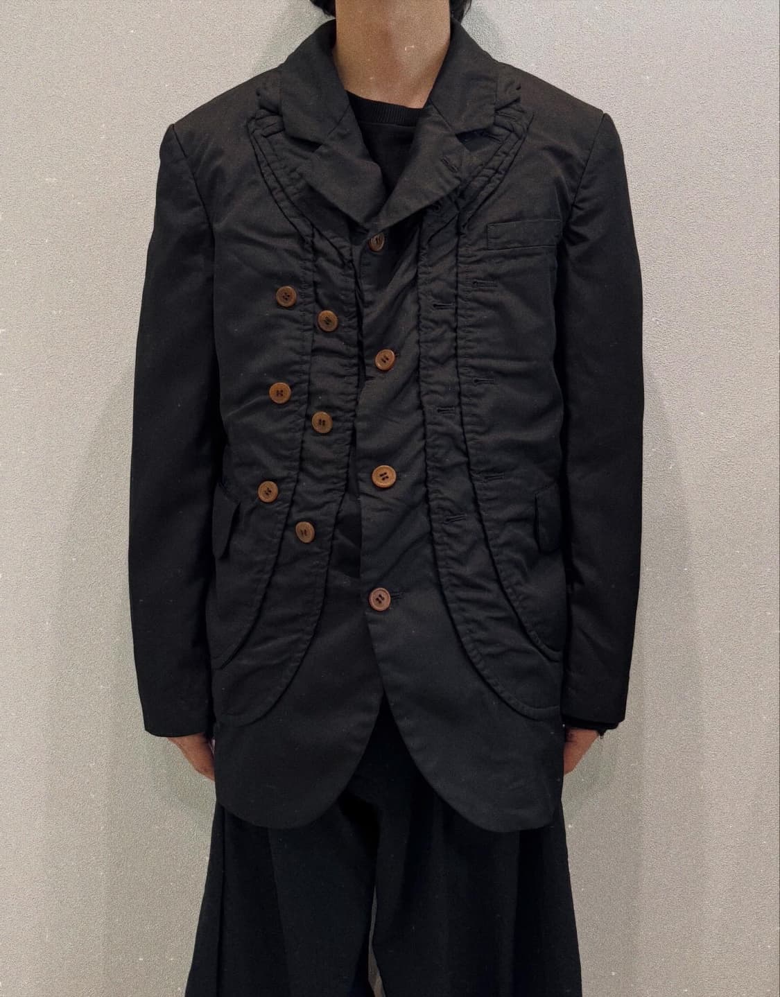 꼼데가르송 옴므 플러스 20aw 축융 레이어드 도킹 자켓 상품이미지2