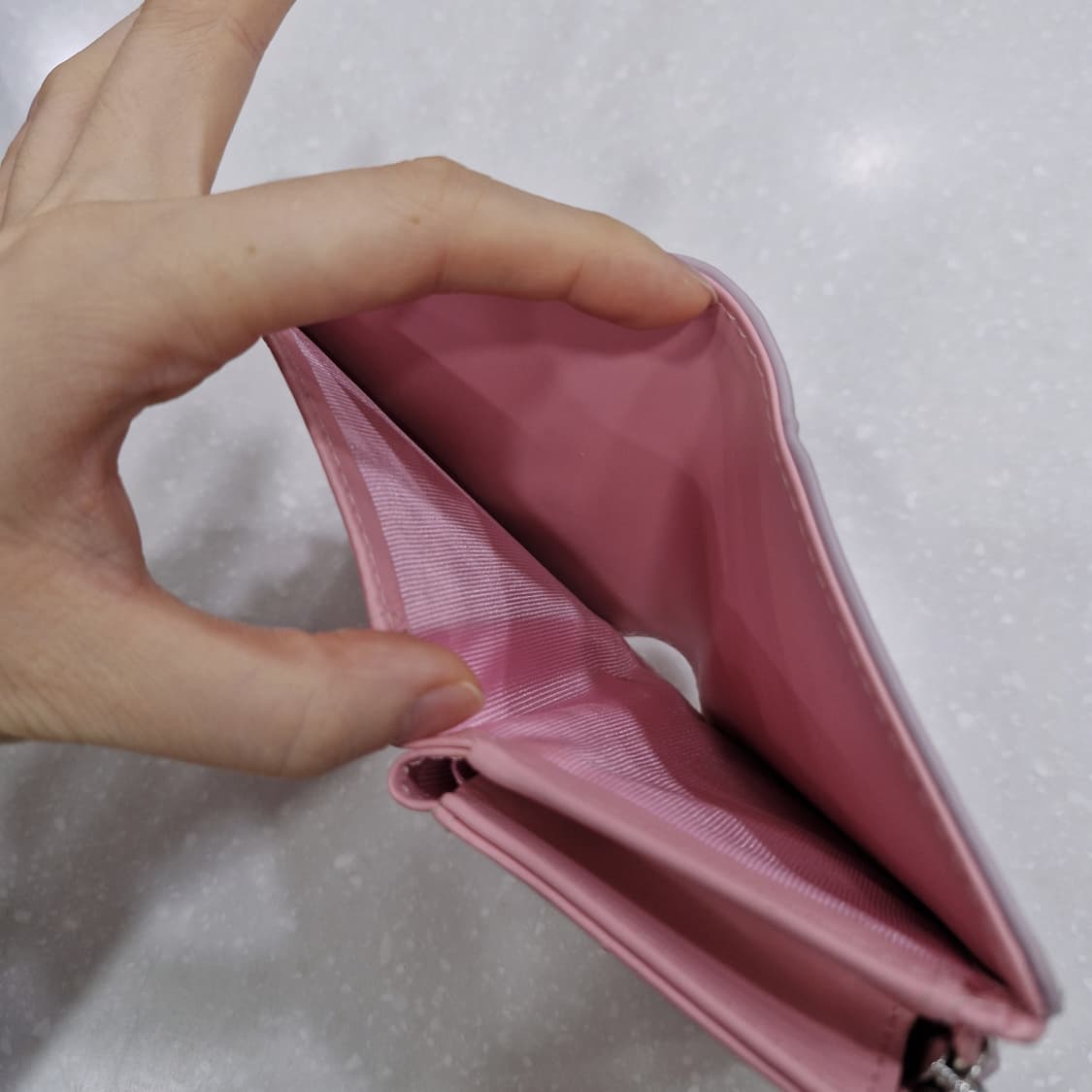 니코앤드 가죽 반지갑 리본 디테일 연보라 핑크 퍼플 상품이미지5