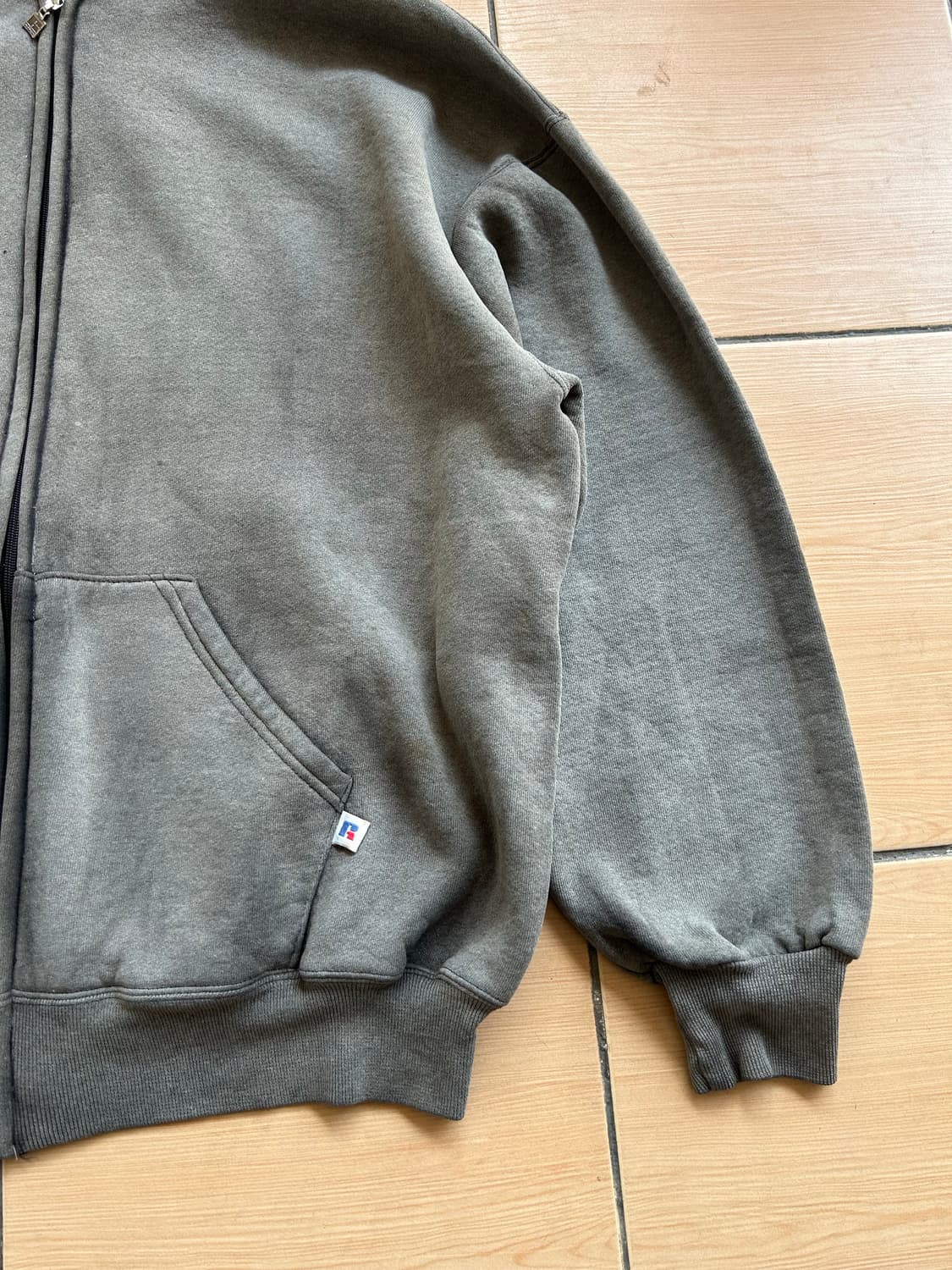 90‘s 러셀 썬페이드 후드집업 블랙 XXL 상품이미지2