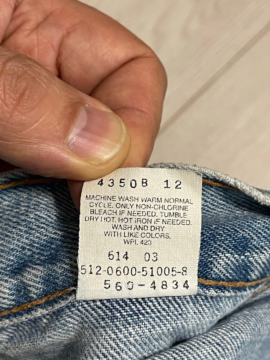 리바이스made in USA 560연청 데님청바지 34/34(기장수선) 상품이미지10