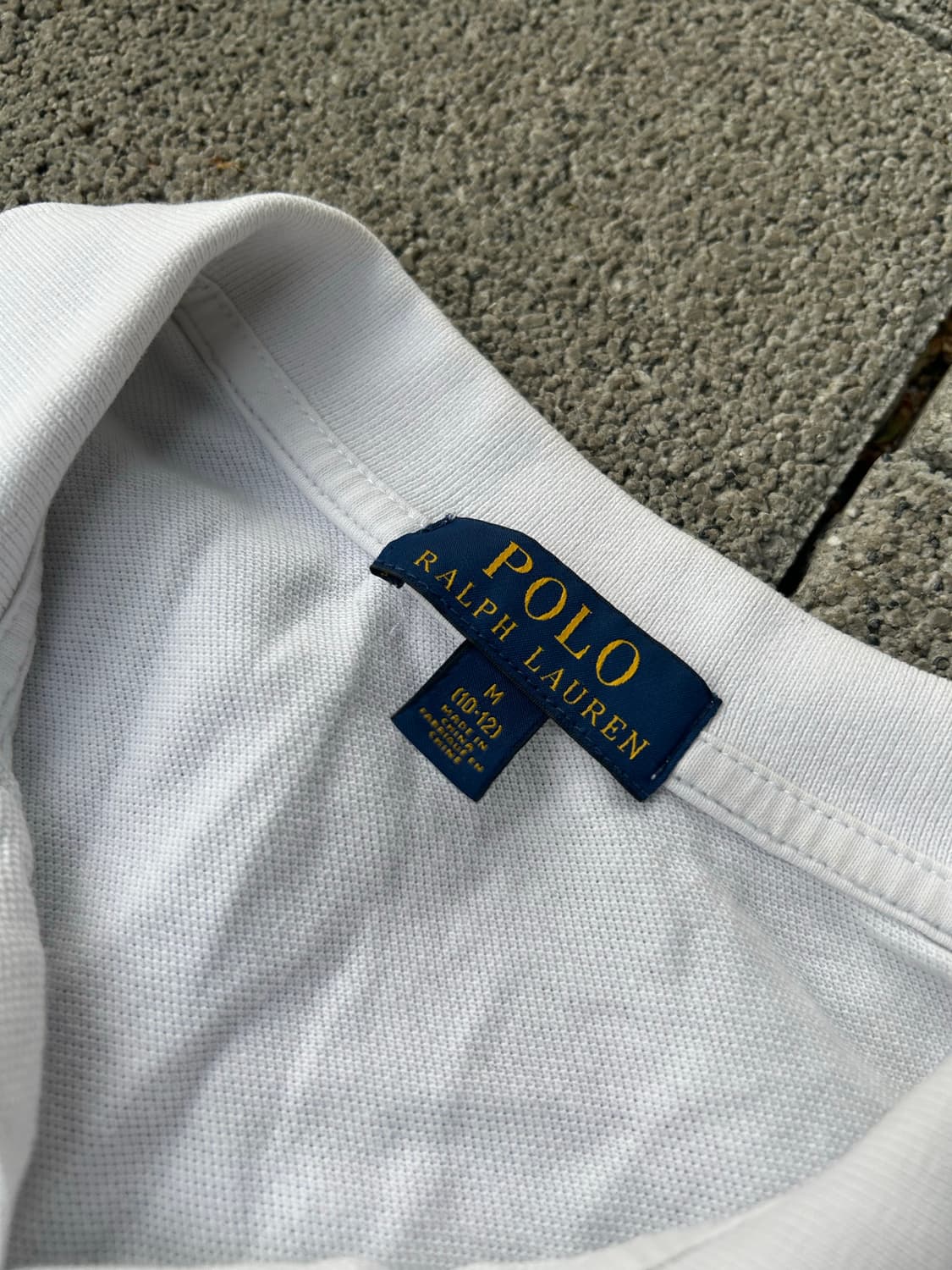 *Rare* 2000s 폴로 화이트 빅포니 카라 반팔티 상품이미지4