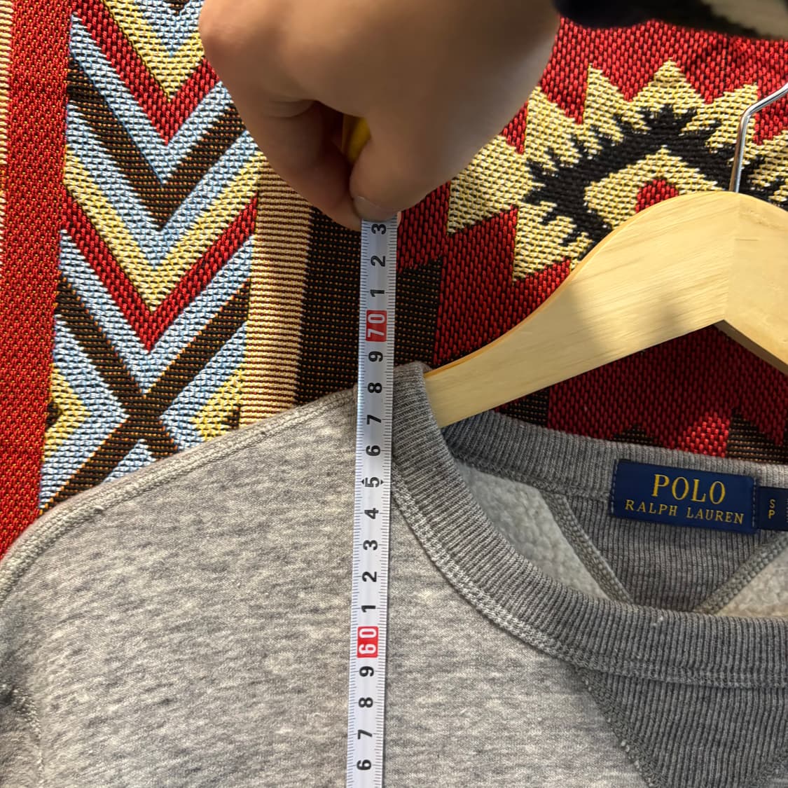 폴로 빈티지 그레이 기모 맨투맨 상품이미지7