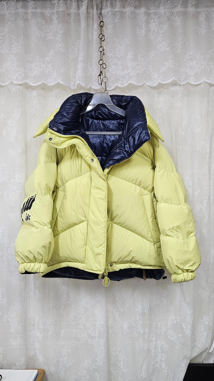 170.럭키슈레트 라임색 숏 양면 패딩  상품이미지2