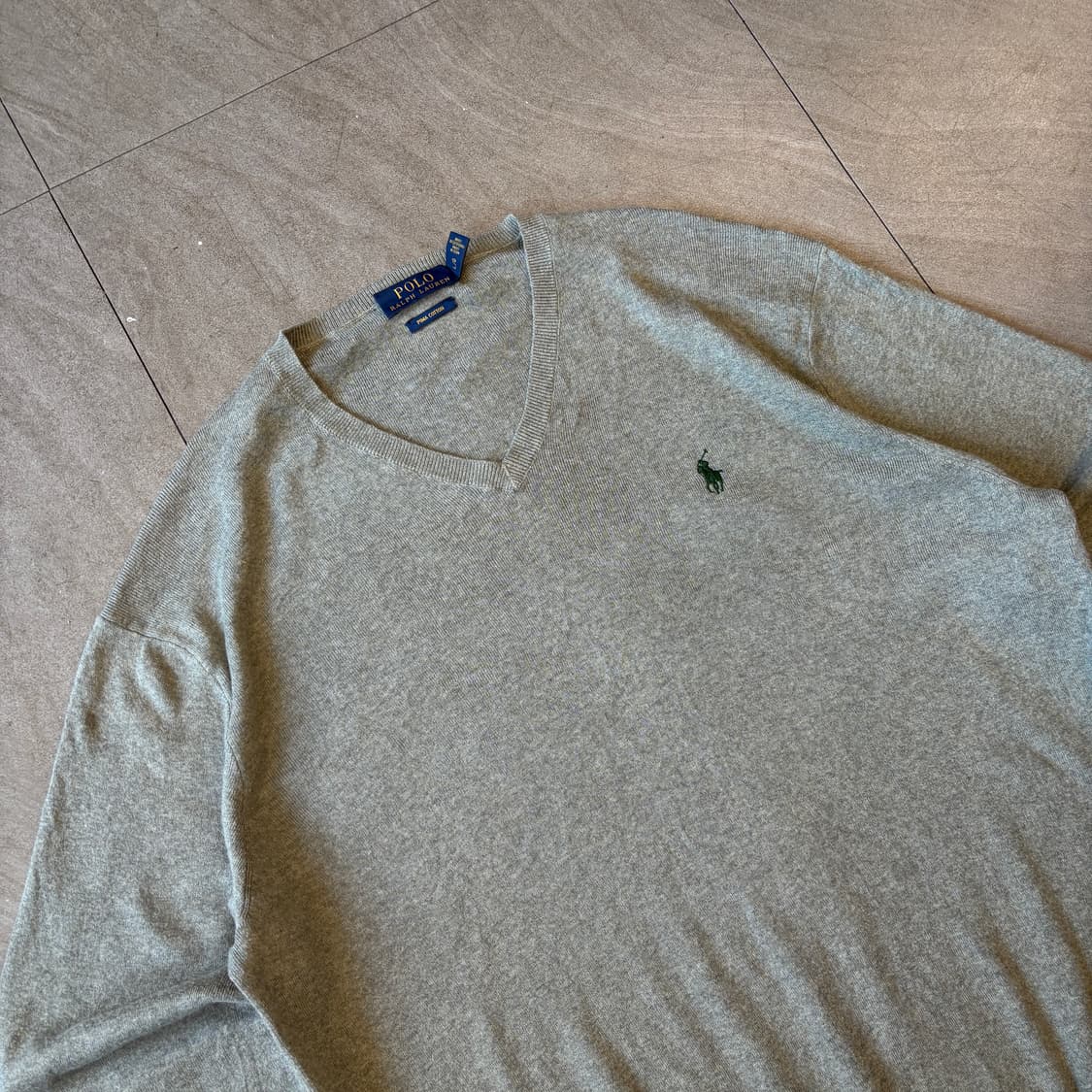 폴로 정품 그레이 피마 코튼 니트 상품이미지2