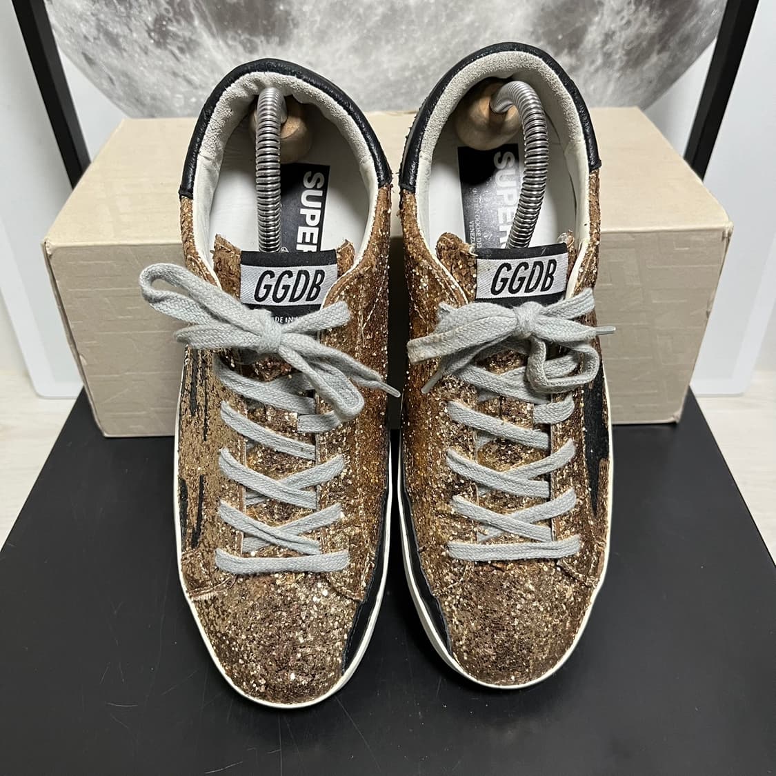 정품 38) 골든구스 글리터 빅플레그 스니커즈 240~245 상품이미지3