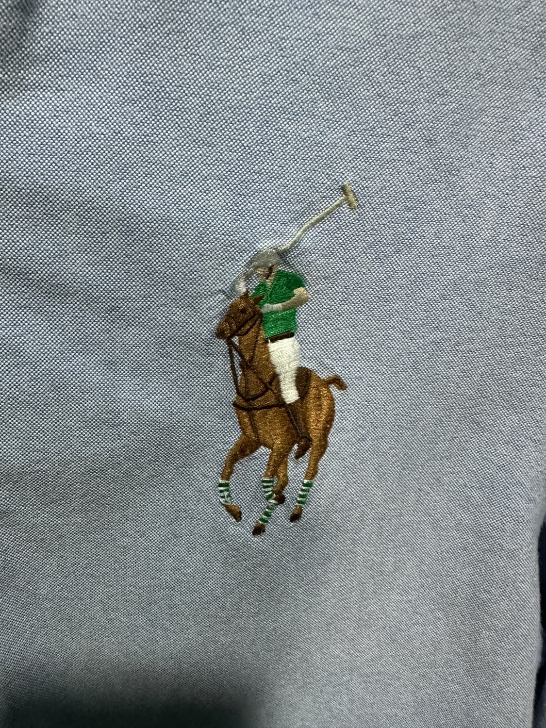 폴로 빅로고 솔리드남방 블루 상품이미지4