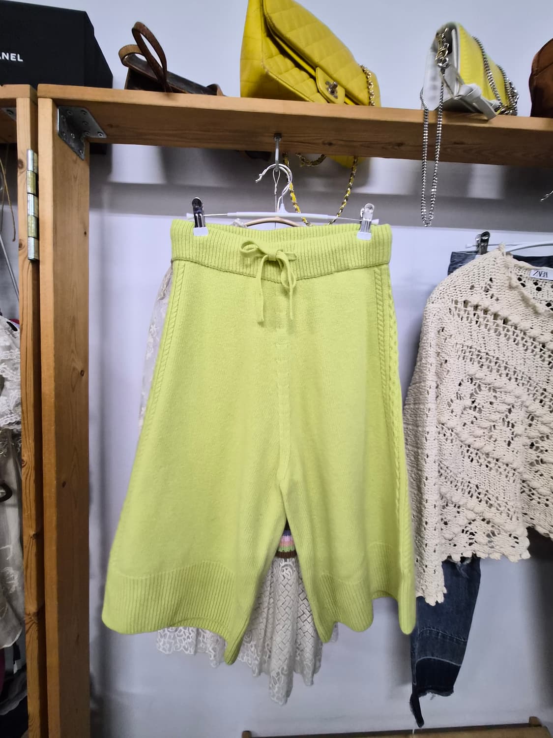 자라 솜사탕 컬러 니트. MARAN 퓨어울 니트5부팬츠 상품이미지6