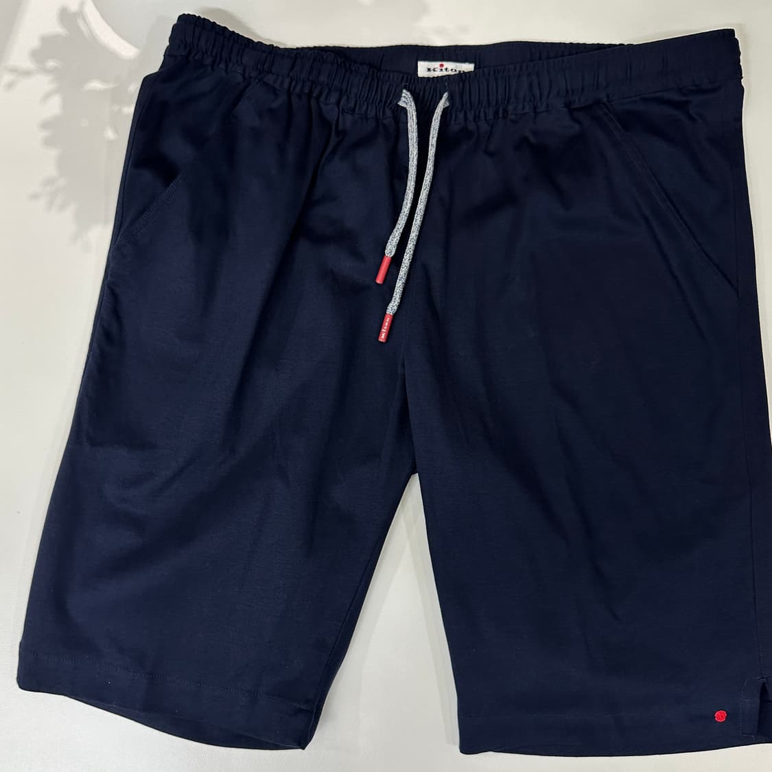 키톤 나폴리 버뮤다 드로스트링 네이비 블루 팬츠 쇼츠 반바지 상품이미지2