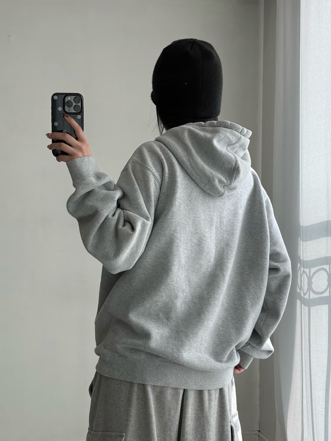 스투시 크라운 그레이 후드티 상품이미지4