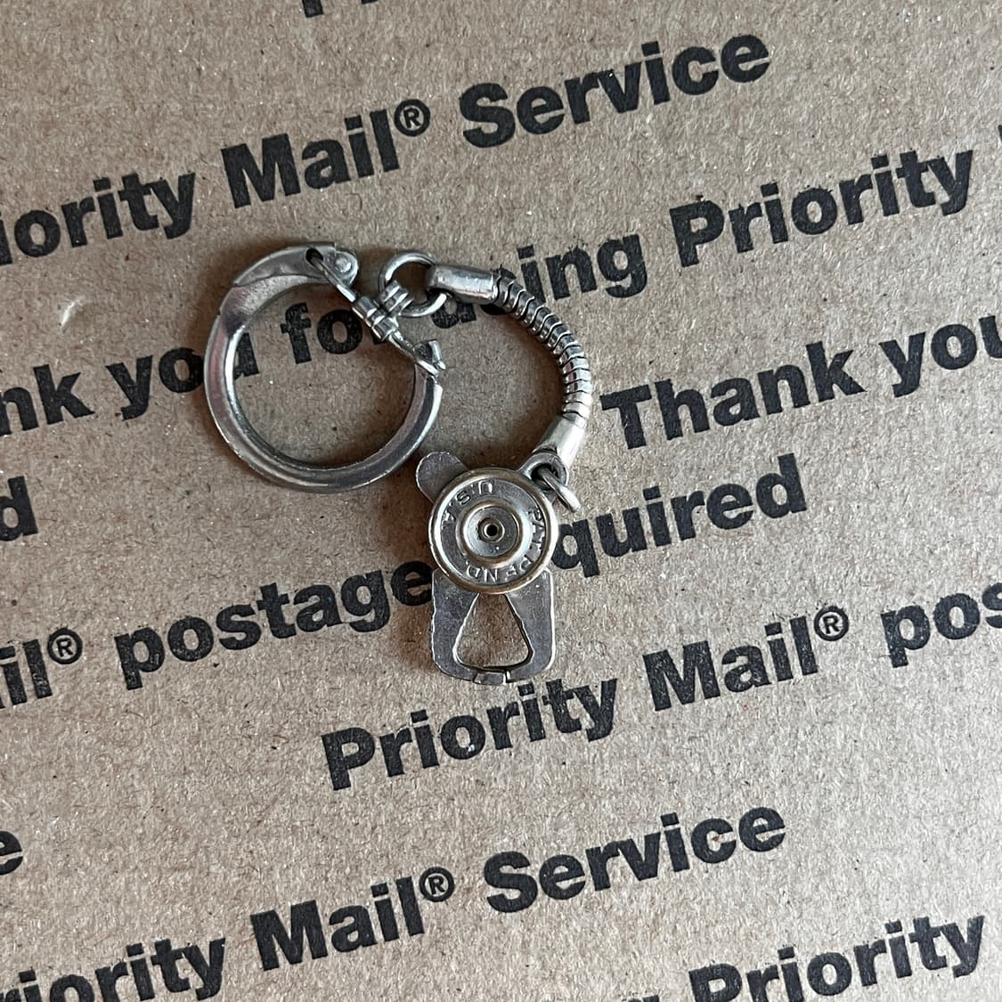 90s vtg Metal Clip Keyring 상품이미지2