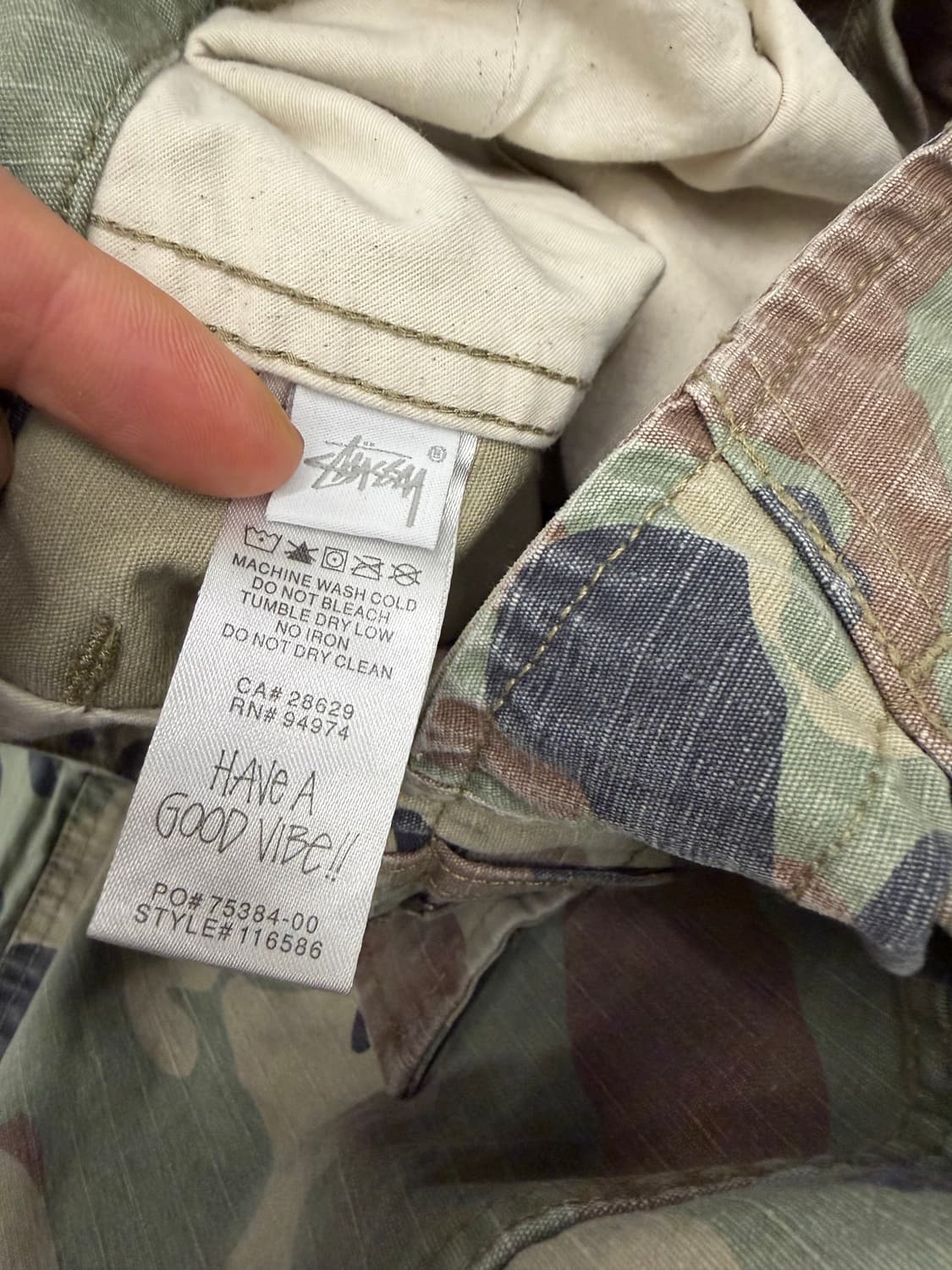 스투시 립스탑 카모 카고 팬츠 32 상품이미지4