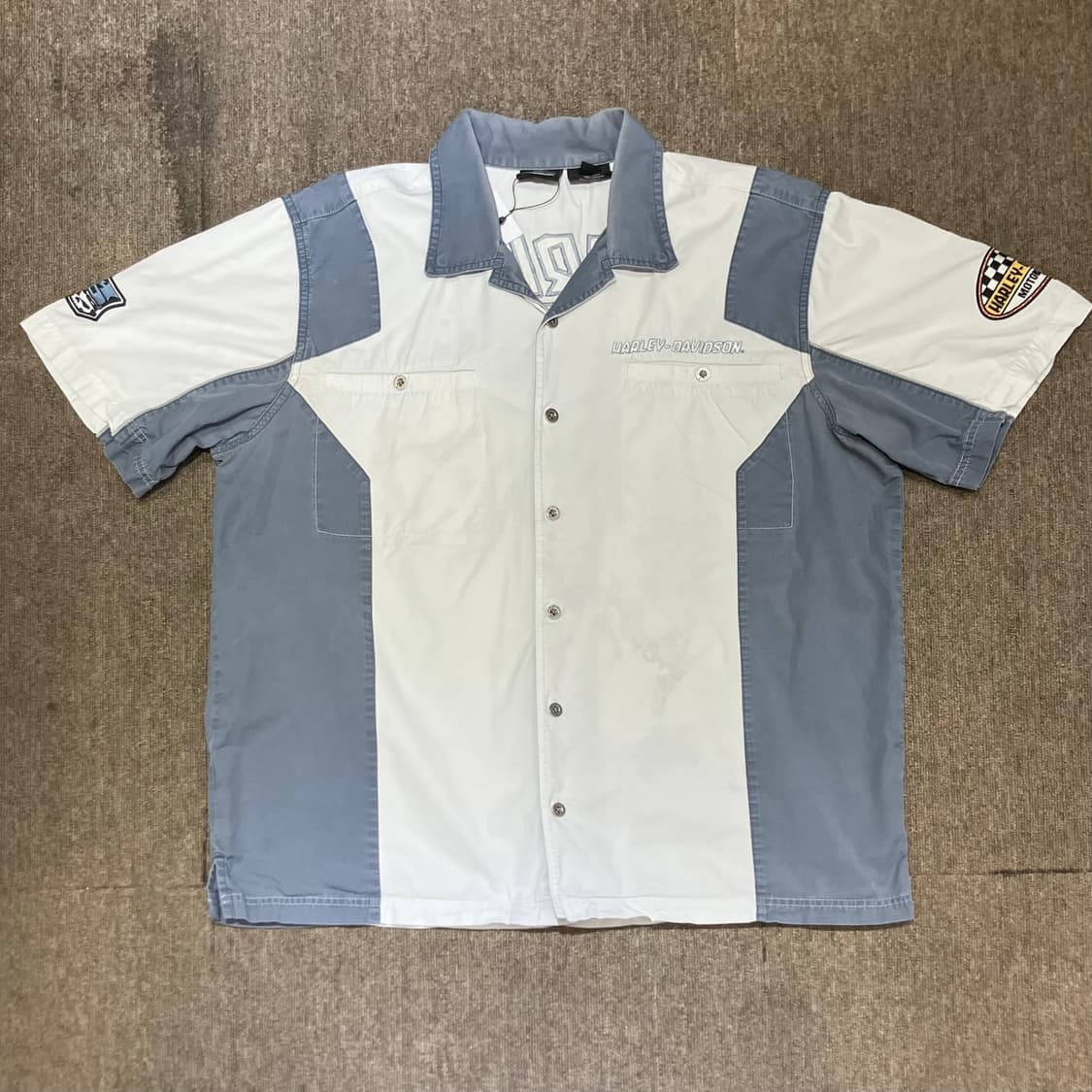 (XL) Harley Davidson 할리 자수 반팔 셔츠 상품이미지6