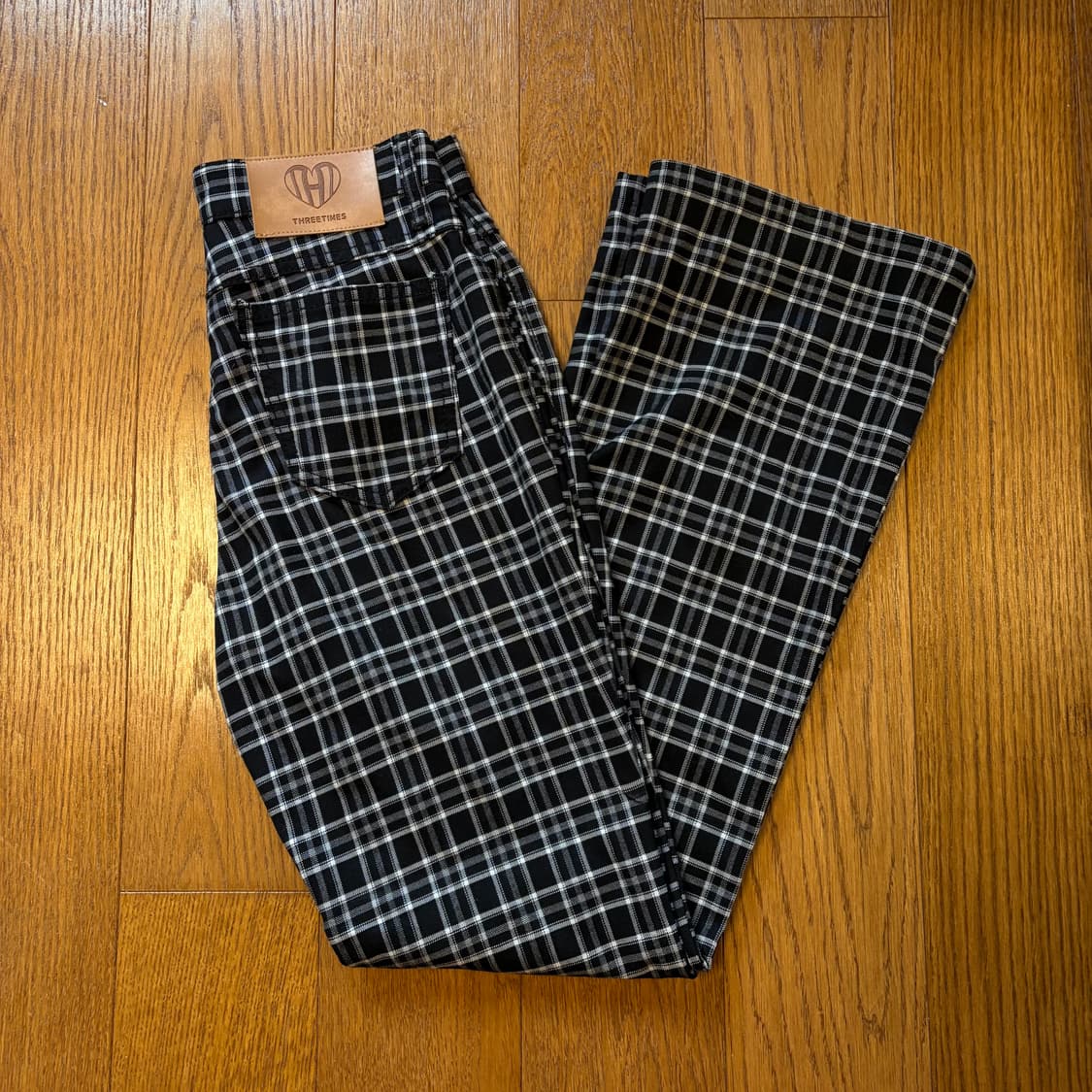 세미부츠컷 바지 블랙 상품이미지1