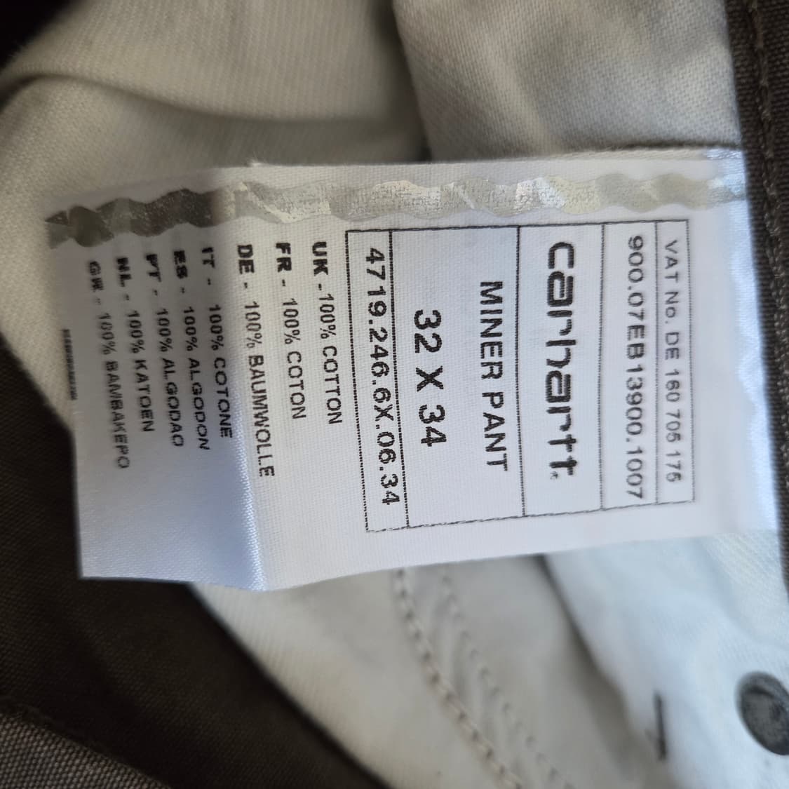 32x34 칼하트 마이너 팬츠 바지 워크웨어171 상품이미지5