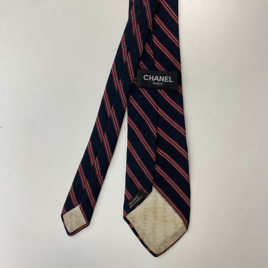 샤넬(CHANEL) 모노그램 명품 정품 넥타이8.2cm 상품이미지3