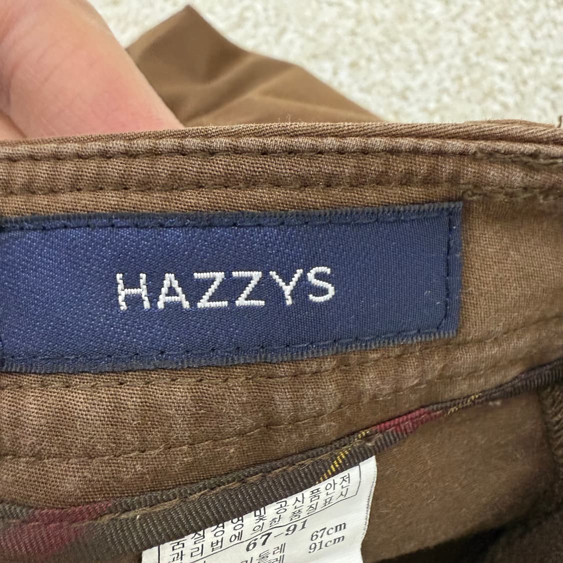 [67] 헤지스 브라운 코튼팬츠 1231T1 상품이미지3