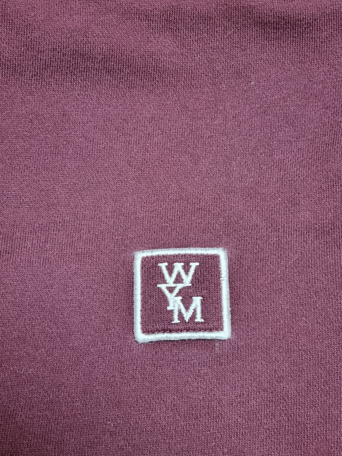 우영미 백로고 버건디 후드티 상품이미지6