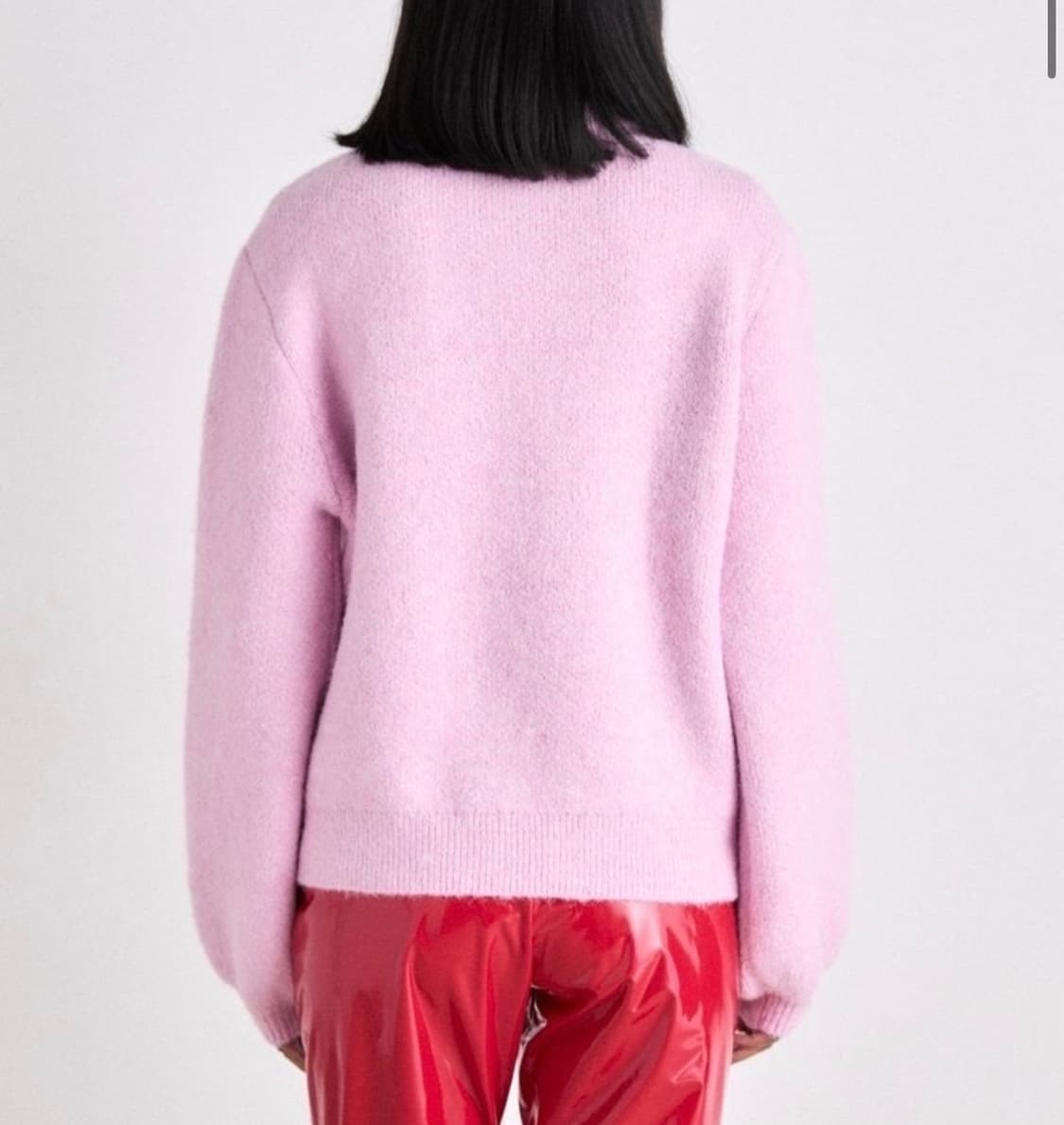 44 55 텍ㅇ새상품 정가45만 Cras 리본 벌룬소매 니트 스웨터 상품이미지3