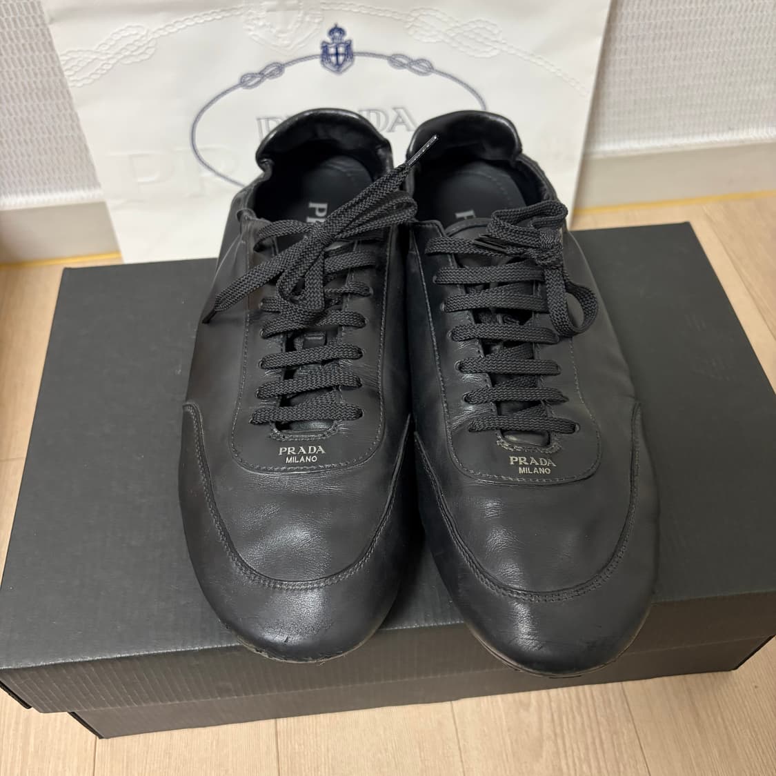 프라다 컬랩스 PRADA Collapse 레더 스니커즈 270 UK8 상품이미지2