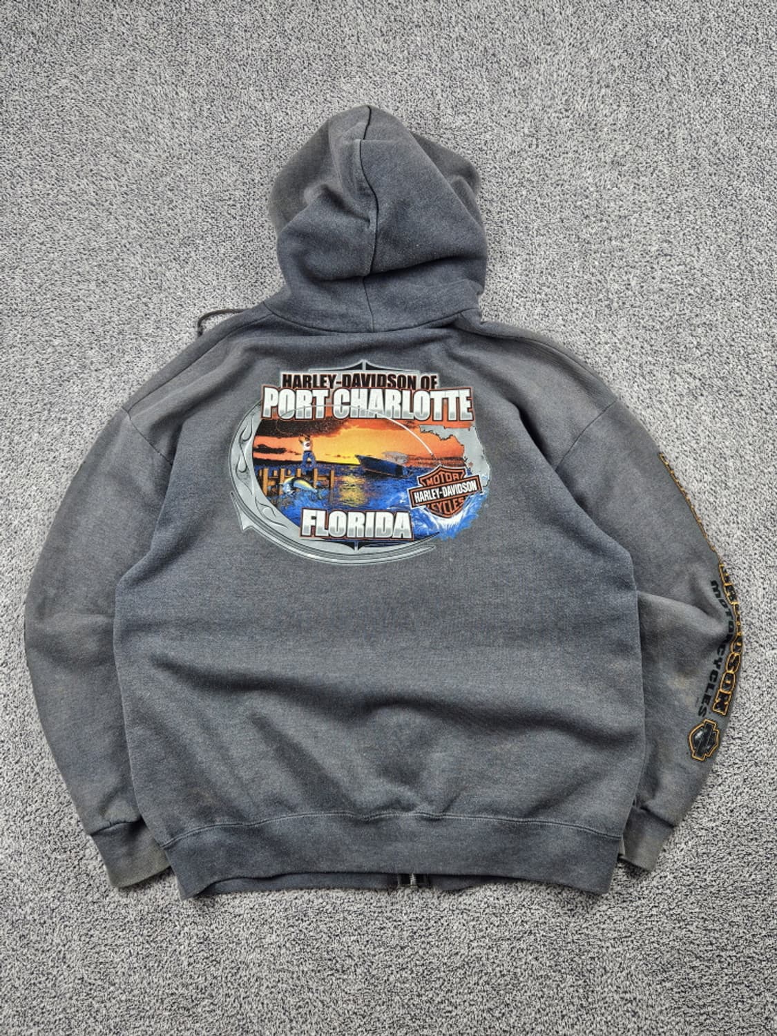 할리 데이비슨 포트 샬롯 프린팅 로고 후드집업 ( M ) / 10129 상품이미지1